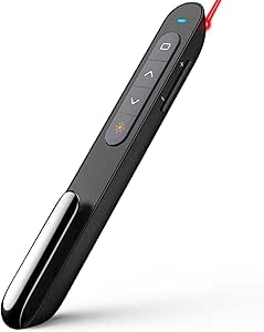 Norwii N27 Presentation Clickers, 328FT Powerpoint Clicker Wireless Presenter Remote, 2.4GHz Hyperlink Volume Presentation Clicker for Powerpoint Computer Laptop Mac(Black)