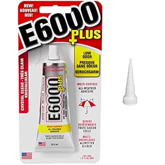 E6000 PLUS 26.6ml Industrial Strength E6000 Clear Glue with Snip Tip