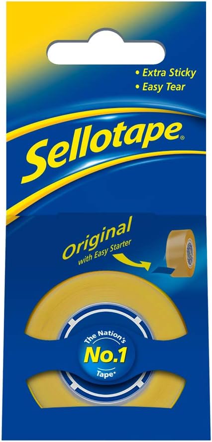 Sellotape Original Golden Tape - 18 mm x 25 m, Clear (1)