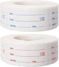 2 Rolls 1000 Pieces Removable Food Stickers, 1 x 2 Inch Food Freezer Lables Reminder Food Storage Labels Prep Canning Labels for Jars, Pantry and Meal Containers (Red, Blue)