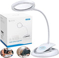 eSynic Magnifying Lamp Popular 5X 10x Magnifying Glass with Light Hand Free Magnifier Lamp USB C Rechargeable Magnifying Desk Lamp Clamp Daylight LED Magnifying Lamp with 15 LEDs for Reading Craft etc [Energy Class A+++]