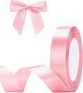 G2PLUS Pink Satin Ribbons, 20mm Valentine's Day Ribbons for Gift Wrapping, 22M Gift Wrap Ribbon, Decorative Gift Wrapping Ribbon for Valentine's Day, Crafting, Wedding Party Decoration