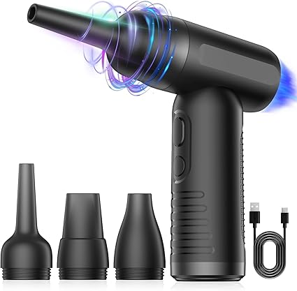Electric Duster - 4 Gear Adjustable 100000RPM, Cordless Air Blower for Laptop, Keyboard, Electronics