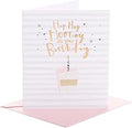 UK Greetings | Birthday Card | Happy Birthday Gifts | Her/Him | Cake Design | With Envelope | 143 x 165 mm