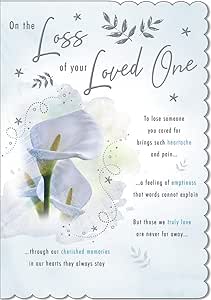 Piccadilly Greetings Piccadilly Greetings Traditional Occasion Card Sympathy - 9 x 6 inches,white