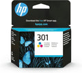 HP CH562EE 301 Original Ink Cartridge, Tri-color, Single Pack