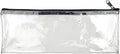 Fashion Stationery Clear Pencil Case for Exams Large See Through Long Transparent Slim Pencil Pouch with Black Zip Back to School Pencil Cases 31cm x 12 cm