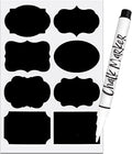 Labels for Jars 64 PCS - Waterproof Reusable Chalkboard Stickers (5 X 3.5 cm) Easy Peel Off Leaving No Messy Residue with Erasable Chalk Marker