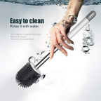 Ibergrif M34152 Silicone Toilet Brush & Holder Set