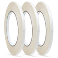 3 Rolls Double Sided Tape Adhensive Sticky Tapes for DIY Craft,Gift,Photos,Documents,Wallpaper,Card Making-6mm(1/4 inch) Wide and 15m Long