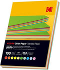 KODAK - 9891300 Ream of 100 Sheets 80 g/m² Coloured Paper, A4 (21 x 29.7 cm) Red, Orange, Yellow, Green, Blue and Pink