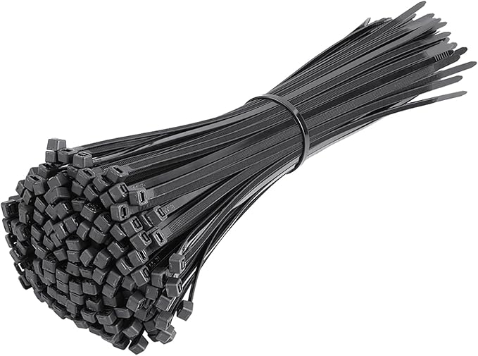 Cable Ties 300mm x 4.6mm Black - 250 Pack Beeway 12 inch Premium Self-Locking Nylon Zip Tie Wraps