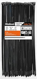 Oksdown 100 Pack Black Thick Cable Ties Heavy Duty Large 300mm×7.6mm Strong Nylon Plastic Self Locking 12 inch/30 cm Extra Long Zip Tie Wraps