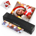 Crenova A4 Laminator, Thermal Laminator Machine for Hot and Cold Settings with 10 Laminating Pouches No Bubbles for School Home Use (Black)