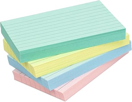 Summit Flash Cards, Revision, 400 Pack Record Cards, 125 x 75 mm, Assorted