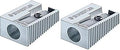 Staedtler Single Hole Quality Aluminium Pencil Sharpener X 2