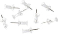 Amazon Basics Push Pins, Clear Plastic Head, Steel Point, 200-Count