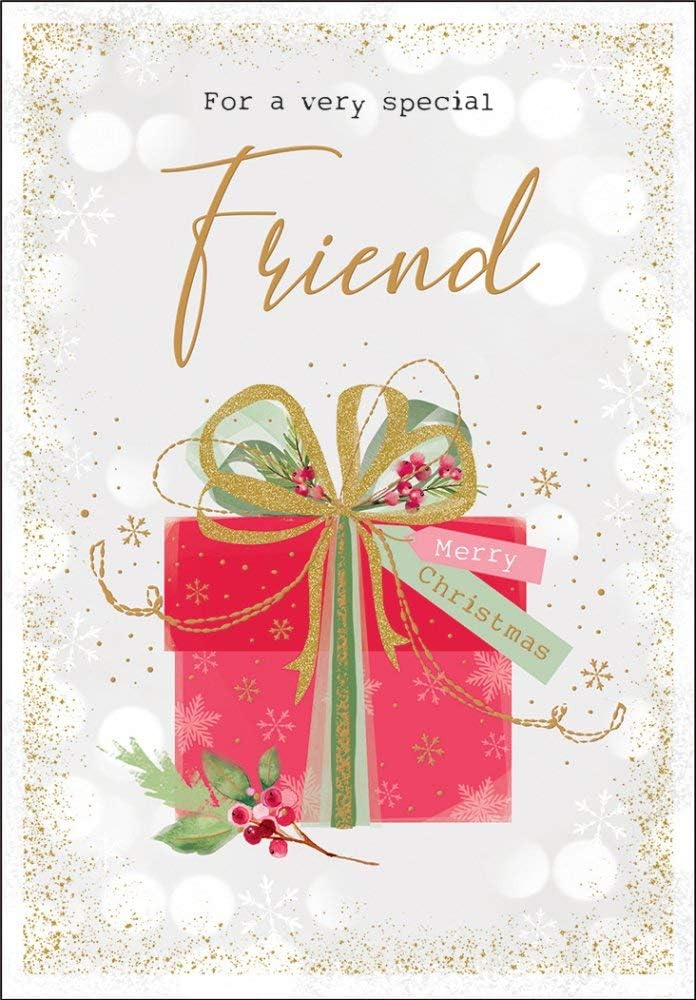 Piccadilly Greetings Classic Christmas Card Friend - 7 x 5 inches