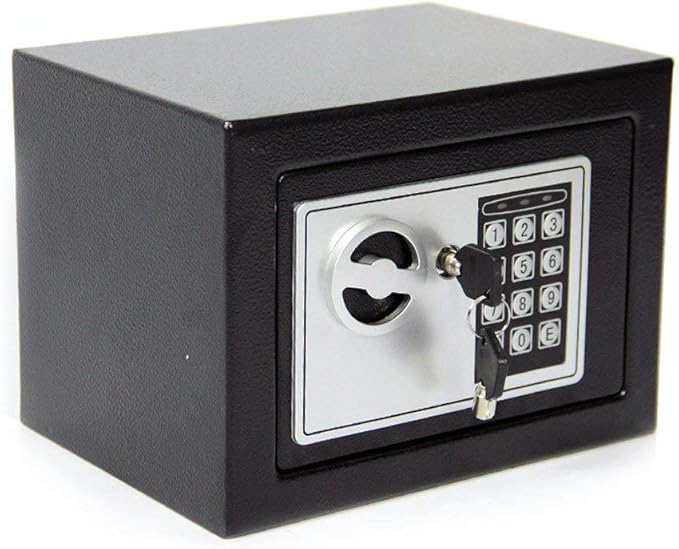 CDC⑧ 6.6L DIGITAL STEEL SAFE ELECTRONIC SECURITY HOME OFFICE MONEY CASH SAFETY BOX 2 KEYS