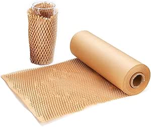 SZSYumUnion Honeycomb Packing Paper Roll, Alternative to Bubble Wrap for Moving House, Packing Peanuts, Shipping Breakables, Packaging Paper Roll