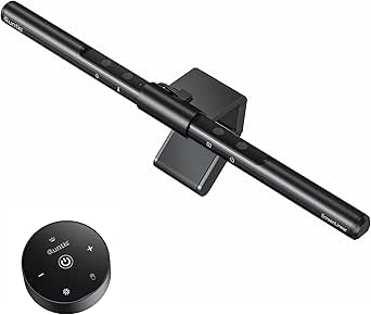 Quntis Computer Monitor Lamp Auto-Dimming, 40cm Screen Monitor Light Bar Eye Caring, No Glare Stepless Adjustment Brightness and Color Temperature Space Saving e-Reading LED Desk Lamp for Home Office