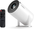 LQWELL Mini Projector, Supports 5G WiFi, BT5.0 with Android OS, Auto Keystone Correction, 220-Degree Angle, 130-Inch Display for Phone/PC/Xbox, 4K Home Theater, HDMI, 2025 Upgrade