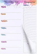 Magnetic Weekly Meal Planner and Shopping List Pad for Fridge, 60 Sheets Tear-Off Food Planner Undated Magnetic Notepad for Fridge, for Food Planning Shopping, 25 X 17.5 cm, 1 Year of Use
