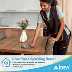 AIDEA Microfibre Cleaning Cloths, Pack of 8, Reusable Lint-Free, 30×30 cm, Grey