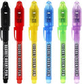 MALEDEN Invisible Ink Pen, Spy Pen with UV Light Magic Marker Kid Pens for Secret Message and Party Goody Bag Stuffer (6)