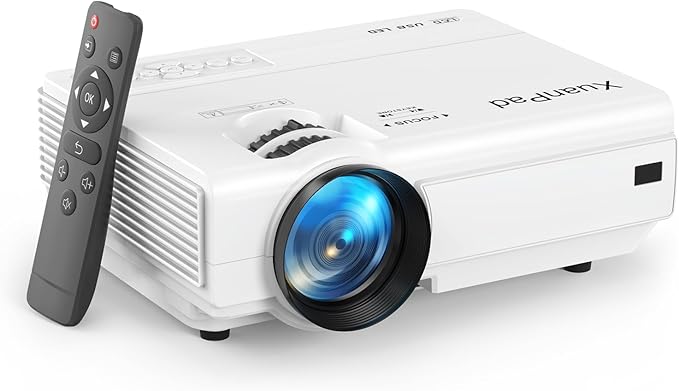 Mini Projector, 2026 Upgraded Milk White Portable Video Home Projector, HD 1080P Supported, Compatible with TV Stick, HDMI, USB, Laptop, iPhone, Android Smartphone