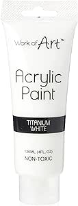 Work of Art 120ml Acrylic Paint - White, 6721