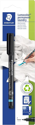 STAEDTLER 319 LM F-9 Lumocolor Permanent Laundry Marker - 0.6mm Fine Line Width, Black (Pack of 1)
