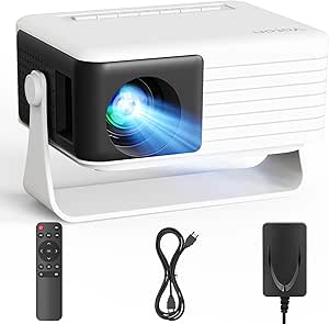 Yoton Y3 Mini Projector 2026 Upgraded Auto Keystone Portable Projector for bedroom, 360° Rotating, 50% Zoom, 1080P Supported, Compatible with iOS/Android/TV Stick/HDMI/USB/TF Card（Black）