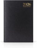 2026 A5 Week-to-View Diary by 1ABOVE – Casebound Hardback Weekly Planner with 60gsm Paper – Compact Organizer for Home, Office & Everyday Use (Black)
