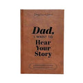 Dad, I Want to Hear Your Story: A Father’s Guided Journal To Share His Life & His Love, Dad Journal Book, Black Gold Foil Lettering, Leather Wrapped Hardback, Portable Journal Book School Supplies