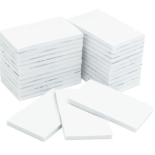 Double Sided Sticky Pads White, 40 Pcs Adhesive Foam Pads Mounting Pads, Rectangle