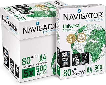 Navigator Universal A4 80gsm Paper - Box of 5 Reams (5x500 Sheets)