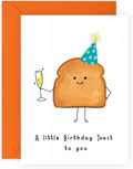 Central 23 Friend Birthday Card Female - Funny Birthday Cards for Men and Women - 'A Little Birthday Toast' For Mum Dad Grandpa Nana - Him Her - Sister Birthday Card - Comes With Stickers