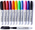 Volcanics Dry Wipe Pens Whiteboard Markers Dry Erase Pens Low Odor Fine TipThin Box of 12, 10 Colours