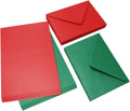 Craft UK 2039 5 x 7-Inch Christmas card and Envelope - Red/Green (Pack of 40)