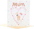 Boofle Birthday Card For Mum With Envelope - Sweet Design With Patterned Heart, Multi, 737937-0-1,159mm x 184mm
