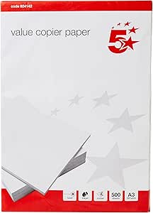 5 Star Value Copier Paper Multifunctional FSC Ream-Wrapped A3 White [500 Sheets]