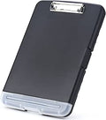ZCZN Plastic Clipboard with Storage, A4 Clipboard Folder with Separate Pen Holder, Black