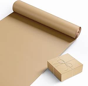 KEPLIN Heavy Duty Brown Kraft Wrapping Paper Roll 90gsm (445mm x 25m)