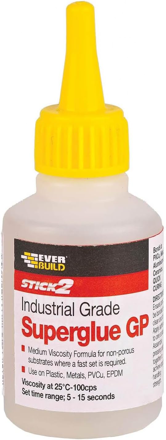 Everbuild Stick2 General Purpose Superglue – Industrial Grade – High Strength – Rapid Setting – Clear – 20g