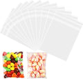 Cellophane Bags Pack of 100 (4 x 6 Inches) - Small Cellophane Sweets Cookies Bags, Self Seal Clear Adhesive Plastic Bags for Cookies, Sweets, Gifts, Jewellery, Soap, Chocolates