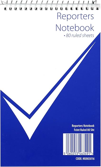 Reporters Notebook | Wirebound Notebook | Stationary, Office Notebook | Writing Pad | Office Range | 80 Pages