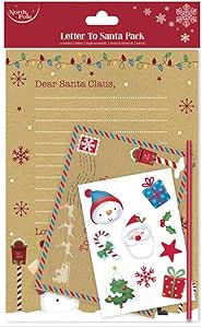 Christmas Letter to Santa Pack with Pencil & Stickers