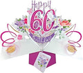 Female 60th Birthday Pop-Up Greeting Card Original Second Nature 3D Pop Up Cards