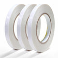 RENKE 3 Rolls Double Sided Adhesive Clear Sticky Tape, 6mm x 15m, White, Arts And Craft, Household, Office